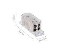 iplusmile 2 pièces Boîte de Répartition Alimentation Audio Voiture Voies Répartiteur Amplificateur Anti-corrosion Bornier Distribution Puissance Car Amplifier Splitter Box
