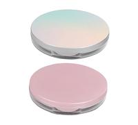 iplusmile 2 Pièces Boîte Rechargeable Ultra avec Tamis Élastique et Houppette Réutilisable Contenant Compact de Maquillage Portable pour Voyage et Fixation Longue Durée