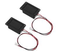 iplusmile 2 Pièces Boîtier Batterie Guitare Acoustique et Basse Plastique avec Connecteur Broches pour Pickups Actifs Support Stable et Remplacement Rapide des Piles