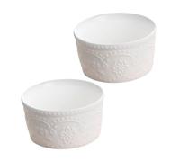 iplusmile 2 Pièces Bol Céramique pour Cuisson Pudding Dessert Ramequin Format et Facile à Nettoyer Maison et Restaurant