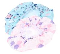 iplusmile 2 pièces Bonnet de Imperméable Large avec Double Élastique Protection Cheveux pour Femme et Homme Lot Cercles