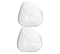 iplusmile 2 Pièces Bouteille de Micro-paysagisme en Verre, Vase Succulent, Ouverture Inclinée, pour Maison Cuisine, Surface Lisse, Prise en Main Confortable, Décoratif et Beau