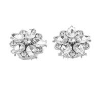 iplusmile 2 Pièces Boutons de Manchette Alliage Fleuris avec Cristaux pour Chemise Smoking ou Robe de Mariée Accessoires pour Vêtements