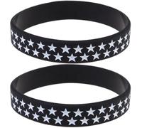 iplusmile 2 Pièces Bracelet Commémoratif Drapeau Américain Rouge pour Élection Présidentielle Accessoire DIY pour Femme Adulte Garçon Fille