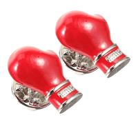 iplusmile 2 pièces Broche Boxe Homme Métal Décoratif Épingles Boutonnière Gants de Boxe Accessoires Sportifs pour Tenues Courantes et Cadeaux Créatifs