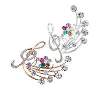iplusmile 2 pièces Broche Musicale Élégante Épingle de Sûreté pour Vêtements Accessoire Mode Femme pour Mariage et Soirée