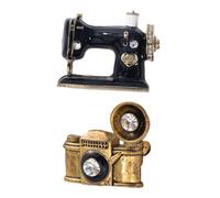 iplusmile 2 pièces Broche Vintage Caméra Noire Platine Vinyle Dorée Épingles Poitrine Décoratives Uniques pour Femmes et Hommes