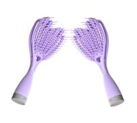 iplusmile 2 pièces Brosse Démêlante Creuse pour Cheveux Bouclés et Épais Peigne Coiffure Portable avec Effet Volumisant Massage Chevelu Miroir Intégré Usage Sec et Humide