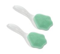 iplusmile 2 pièces Brosse Visage Silicone Forme Griffe avec Long Manche Ergonomique pour Nettoyage Doux et Massage Outil Épurateur Peau Visage Adapté à Tous Types de Peau Facile à Suspendre