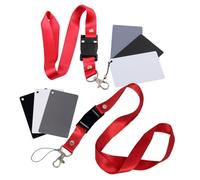 iplusmile 2 pièces Carte Balance Blanc Noir Gris avec Lanière Tour de Cou Portable pour Photographie Vidéo Film Carte Dexposition Acrylique Rayures