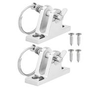 iplusmile 2 Pièces Charnières INOX pour Bateau Lot Quincaillerie Résistante Aux Intempéries Fixation Ponton et Yacht avec Goupille Amovible Facile pour Toit Bimini