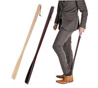 iplusmile 2 pièces Chaussure Lifters Bois avec Manche Long Ergonomique Outil Confortable pour Faciliter Lenfilage des Chaussures Adapté Aux Personnes Âgées et Usage