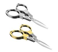 iplusmile 2 pièces Ciseaux de Pliants Acier Coupe Fil Tressé Poignée Antidérapante Accessoires Compacts pour Bateaux et Usage Varié