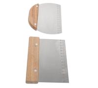 iplusmile 2 pièces Coupe-pâte Inox avec Échelle de Mesure Raclette et Couteau Pâtisserie pour Découpe et Grattage Pâte Pâtisserie