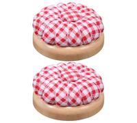 iplusmile 2 Pièces Coussin à Aiguilles Bois Support Citrouille Japonais Porte-épingles Mignon pour Couture et Bricolage Lot