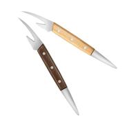 iplusmile 2 pièces Couteau Décortiqueur Crevette Inox Outil Pratique Éplucheur Crevettes Portable Nettoyeur Ligne Compact et Léger pour Cuisine et Camping