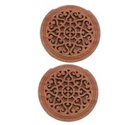 iplusmile 2 Pièces Couvercle de Guitare Bois Massif Antiretour et Électrique Protection les Sonores de Motif Fenêtre Sombre