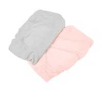 iplusmile 2 Pièces Couvre Table à Lavable pour Lot de Housses Coton Rose Gris Compatible Plupart des Matelas à Pratique et Élastique pour Confort Optimal