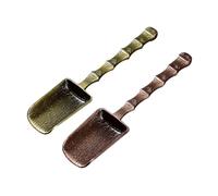 iplusmile 2 pièces Cuillères à Thé Alliage Imitation Colorées Cuillères Doseuses Légères et Résistantes pour Thé Maison et Cérémonie Kung Fu Accessoires pour Infuser et Servir