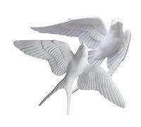 iplusmile 2 pièces Décoration Murale Hirondelles pour Salon et Extérieur Décor Étanche et Facile à Installer Accessoires Muraux Élégants pour Maison