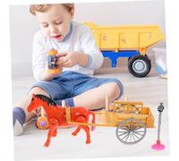 iplusmile 2 pièces Éducatif Rotatif Cheval Plastique Forme Calèche Colorée pour Garçons et Filles Jeux Éveil Enfantins Couleur Aléatoire Couleur Aléatoire