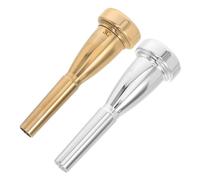 iplusmile 2 Pièces Embouchure Trompette Métal Or et Argent Accessoires Instruments à Vent pour Débutants et Compatible Cornet Embout Améliore Flux Air et Endurance de Jeu