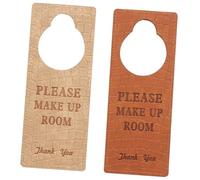 iplusmile 2 pièces Enseigne Porte Hôtel Double Face Cuir PU Accroche Porte Hôtel Indiquant Ne Déranger et Service Chambre Panneau Suspendu Pratique pour et Salons