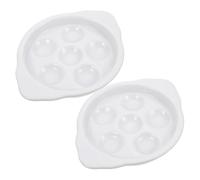 iplusmile 2 pièces Escargot Baking Dish Ceramic Snail Grilled Tray With Grooves For Non-slip Cooking Kitchen Supplies For French Meals Seafood And Shellfish