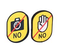 iplusmile 2 Pièces Étiquettes Avertissement pour Laisse Autocollants de Ne Toucher Ne Photographier Identification Visibilité pour Laisse de Votre Animal