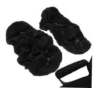 iplusmile 2 pièces Housse Accoudoir Chaise Bureau Élastique Lot Protection Antirayures pour Fauteuil Gaming et Chaise Pivotante Manchon Amovible Noir Court Facile à Installer et Nettoyer