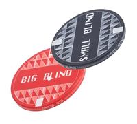 iplusmile 2 pièces Jetons de Poker Céramique Boutons Dealer Grand et Petit Blind pour Accessoires de Jeux Hold Fournitures de Fête Polyvalentes