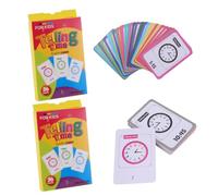 iplusmile 2 pièces Jeu Éducatif Horloge pour Apprentissage du Pédagogique pour Garçon Fille Ère et Ème Année avec Illustrations Colorées pour Apprendre Heure Analogique et Digitale