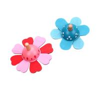 iplusmile 2 pièces Jouets Bois Toupies Rotatives pour Garçon Fille Mini Jeux de Dextérité de Bureau de Toupies Colorées Rose et Bleu Éveil et Anti-Stress pour Garçons et Filles