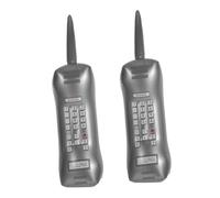iplusmile 2 Pièces Jouets pour Téléphones Mobiles Téléphone Gonflable Imitation Prop De Téléphone Accessoire De Téléphone Vintage Microphones Gonflables Téléphone Portable Pile PVC Silver