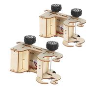 iplusmile 2 Pièces Kit Stem Scientifique Voiture Bois à Assembler DIY avec Commande Modèle Éducatif pour Expériences Scientifiques et Apprentissage Pratique des Garçon Fille