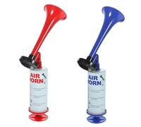 iplusmile 2 pièces Klaxon à Pompe Manuel Rouge et Bleu Corne de Supporter Portable pour Événements Football et Célébrations Accessoire Bruit Ambiance