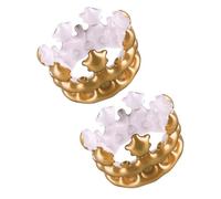 iplusmile 2 pièces Lot de Couronnes Gonflables PVC pour Garçon Fille de Fête Princesse Roi Simulation Sécurisé
