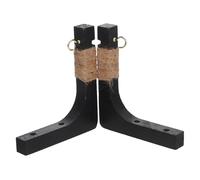 iplusmile 2 Pièces Lot de Crochets Muraux Bois pour Suspension de Plantes Supports Robustes pour Pots Carillons et Mangeoires Installation Rapide Décor Naturel Intérieur et Extérieur Noir