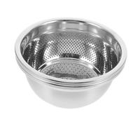 iplusmile 2 pièces Lot Passoires Acier Inoxydable avec Bassine Égouttoir pour Fruits Légumes et Riz Panier Filtrant Pratique et Compact pour Cuisine Quotidienne