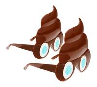 iplusmile 2 Pièces Lunettes de Soirée Disco Créatives de Caca, Accessoire Photo en PC Amusant pour Ados, pour Événements à Thème et Fêtes Originales