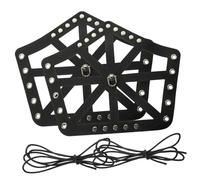 iplusmile 2 pièces Manchettes de Bras Punk Cuir Synthétique Légères et Respirantes Accessoires Cosplay Unisexes pour Festivals et Fêtes