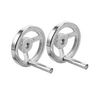 iplusmile 2 pièces Manivelle à Main Acier Au avec Revêtement Résistant pour Machine Outil Roue de Remplacement à Rotation Facile Poignée Fixe Clé Usage Industriel