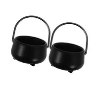 iplusmile 2 Pièces Marmite Noire Miniatures Accessoires pour Mini Maison de poupée Tout Petit Pot décors de Maison de poupée Mini Doll House Accessoires ferroalliage Black