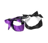 iplusmile 2 pièces Masque de Nuit Satin Léger Lot de Masques Occultants Confortables et Pratiques pour Voyage Sieste et Cache-yeux Ajustable Satin Noir et Noir Blanc