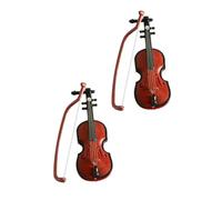 iplusmile 2 pièces Mini Violon Décoratif Abs Modèle Musical Réaliste et Ornement de Bureau et Sapin de Noël Cadeau Unique pour Amateurs Instruments