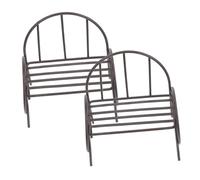 iplusmile 2 Pièces Miniature Doll House Furniture Banc de Jardin Miniature Décoration pour Accessoire de Photographie Micro