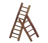 iplusmile 2 Pièces Miniature Dollhouse Ladder Set Mini Wooden Staircase and Step Ladder for Tiny House Furniture Dollhouse Bedroom and Fairy Garden Accessories Seamless Integration with Mini
