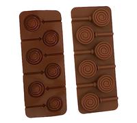 iplusmile 2 pièces Moule à Sucettes Silicone Moules Biscuits et Chocolat Multi Formes Outils de Pâtisserie et pour Fabrication de Bonbons et Gâteaux