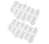 iplusmile 2 Pièces Moules en Silicone pour Maison, 12 Cavités, | Blanc, Structure à Compartiments Séparés, Démoulage Lisse, Usage en Club et Classe, Lot de Deux