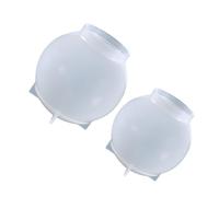 iplusmile 2 pièces Moules Sphériques Silicone pour Résine Époxy Moules Transparents pour Bricolage Décoration DIY Faciles à Démouler et Nettoyer Adaptés Création de Boules Cristal et